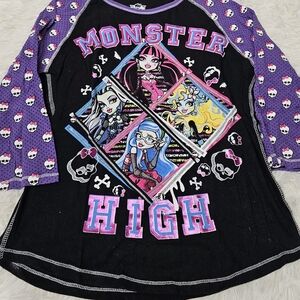 Monster High Long Sleeve Shirt - Black and Purple by Mattel